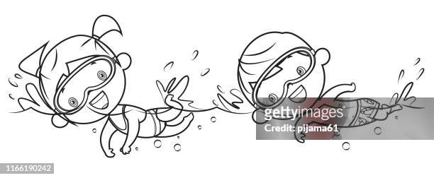 Summer coloring pages stock photos high