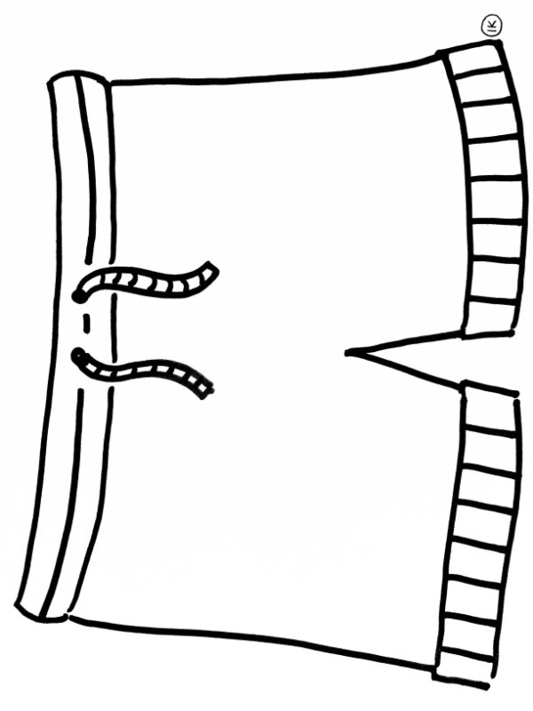 Swimming shorts coloring page