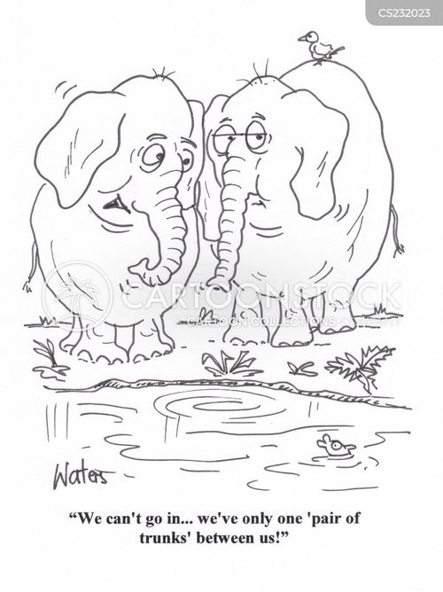Swimming trunks cartoons and ics