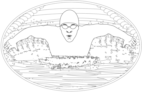 Swimming coloring page free printable coloring pages
