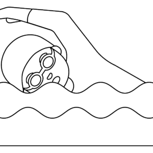 Swimming coloring pages printable for free download