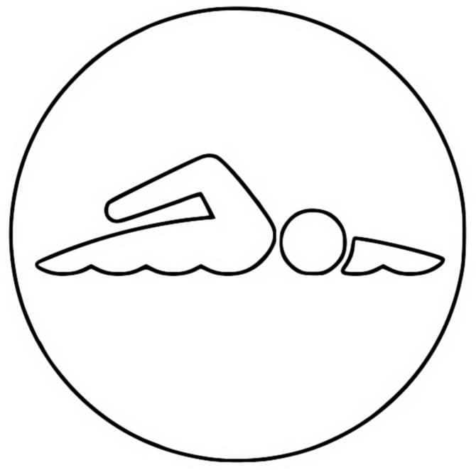Coloring page sport pictogram swimming