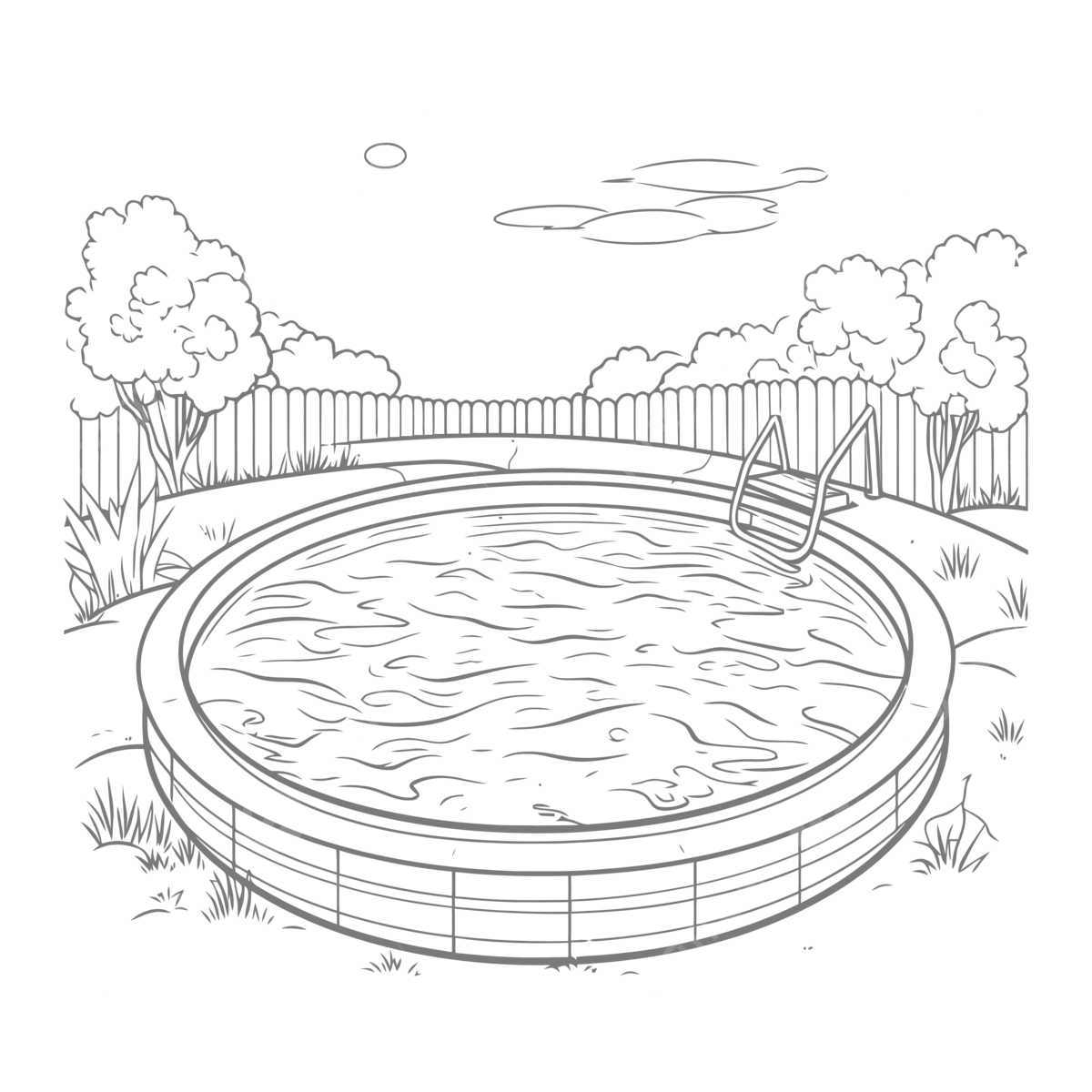 Drawing of an outdoor swimming pool coloring page vector wing drawing door drawing swimming drawing png and vector with transparent background for free download