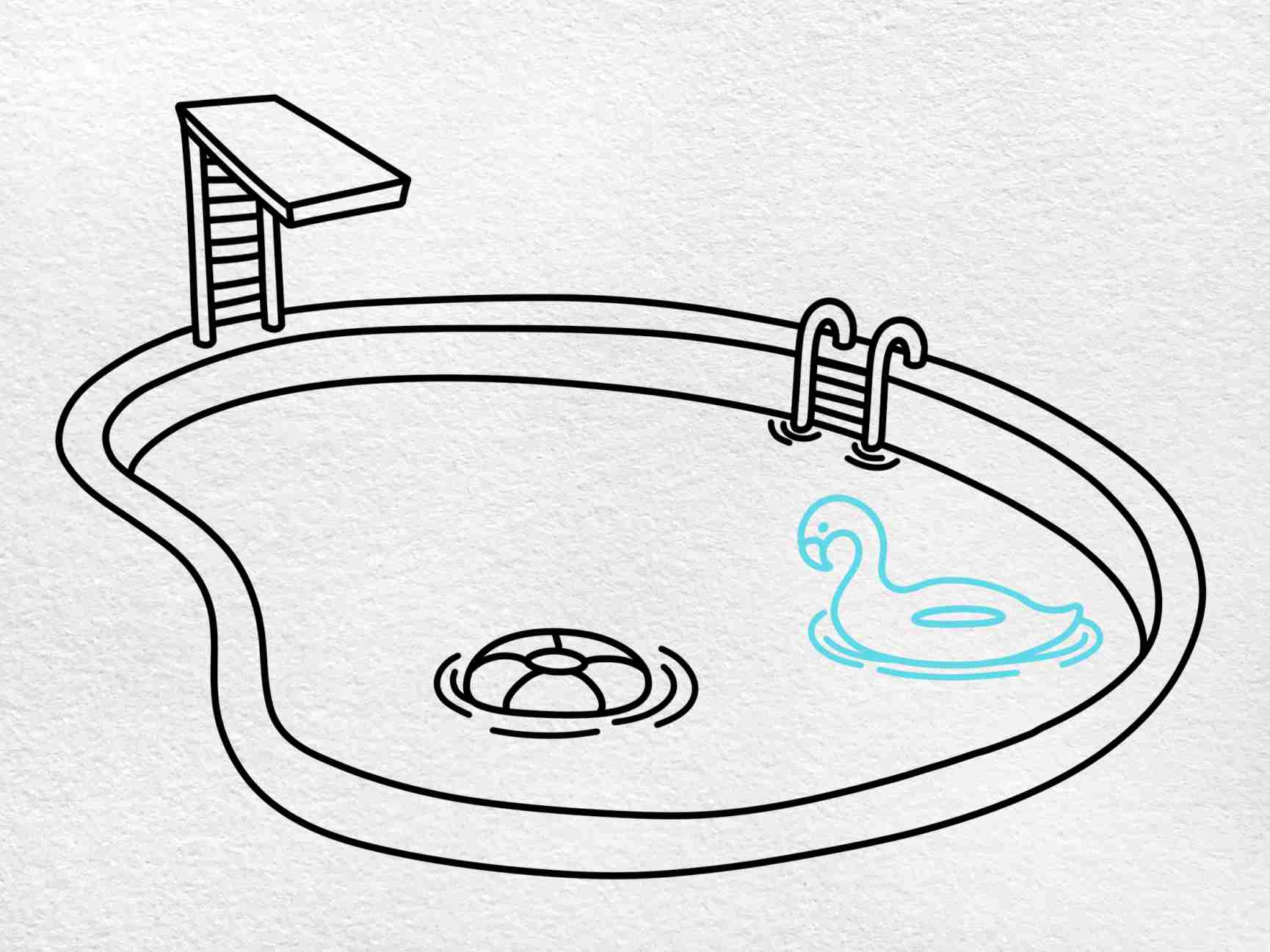 Draw a swimming pool