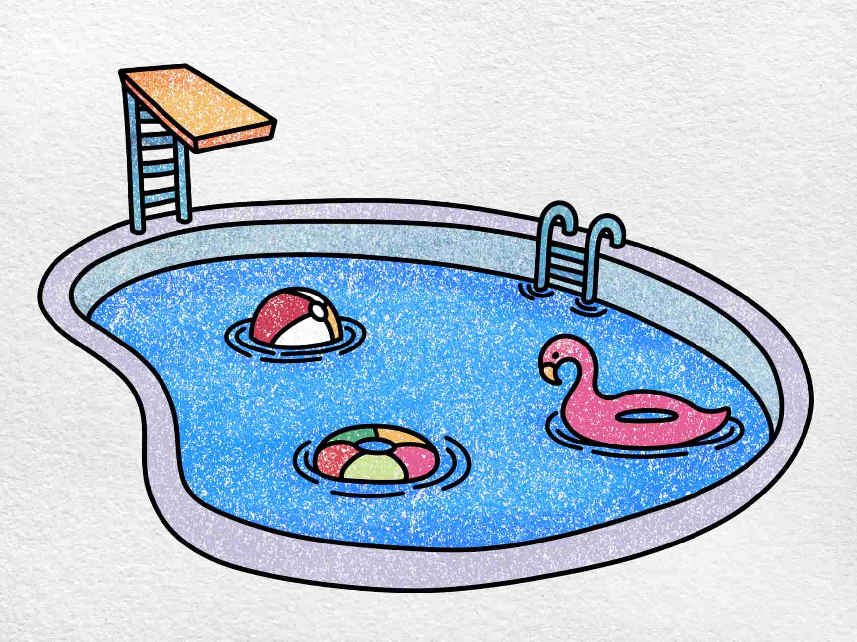 Draw a swimming pool