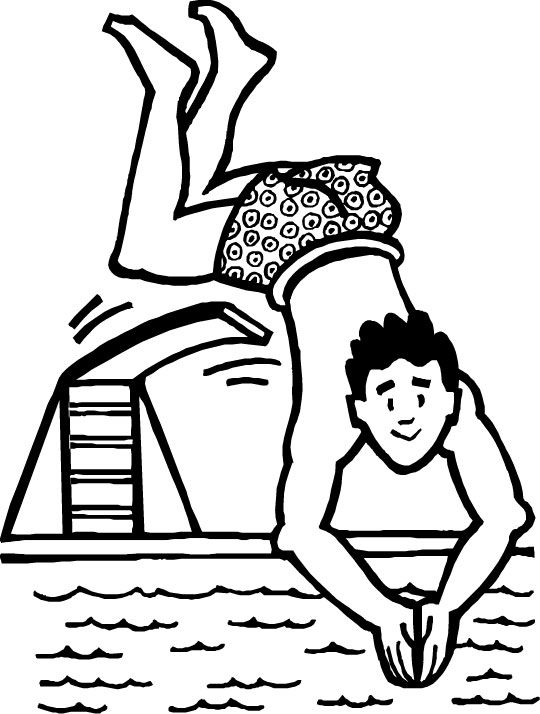 View diving pool disegni da colorare estate pagine da colorare per bambini disegni da colorare