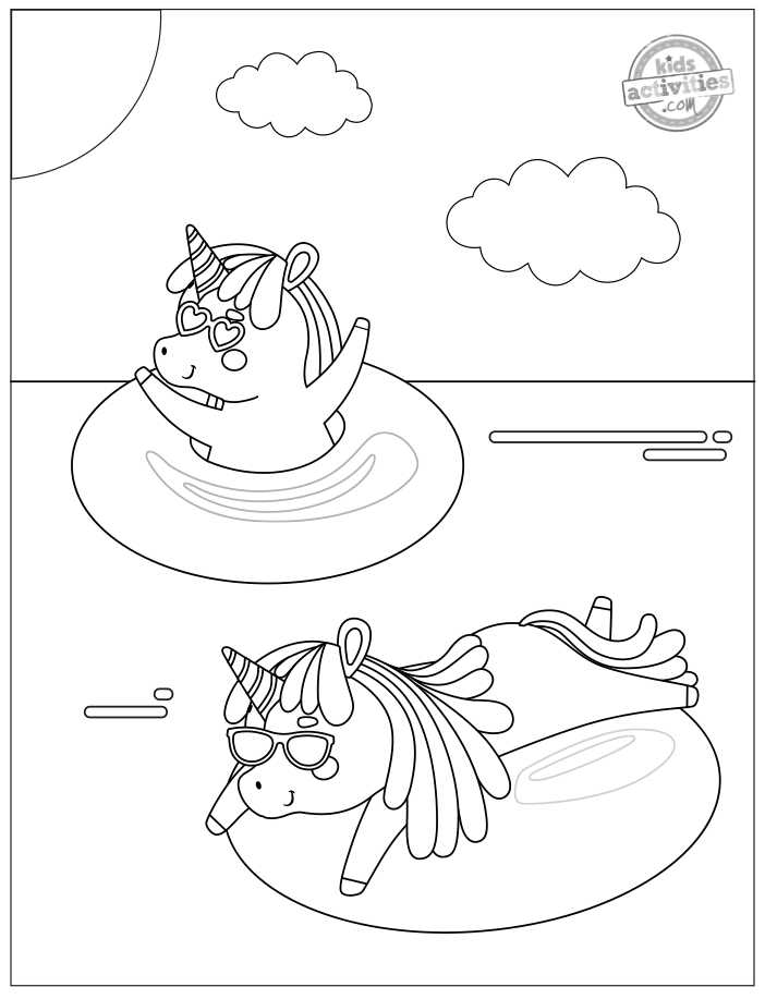 Free magical cute unicorn coloring pages kids activities blog