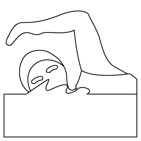 Person swimming emoji coloring page free printable coloring pages