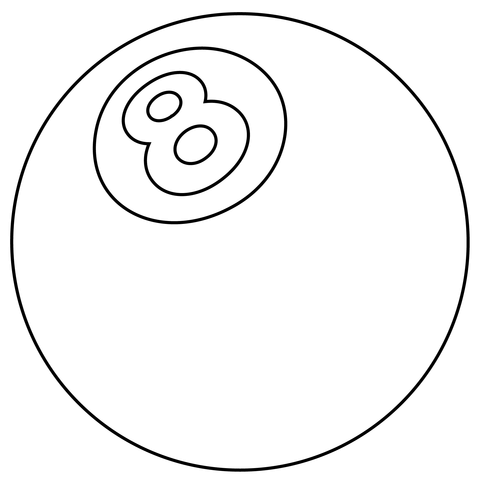 Pool ball emoji coloring page free printable coloring pages