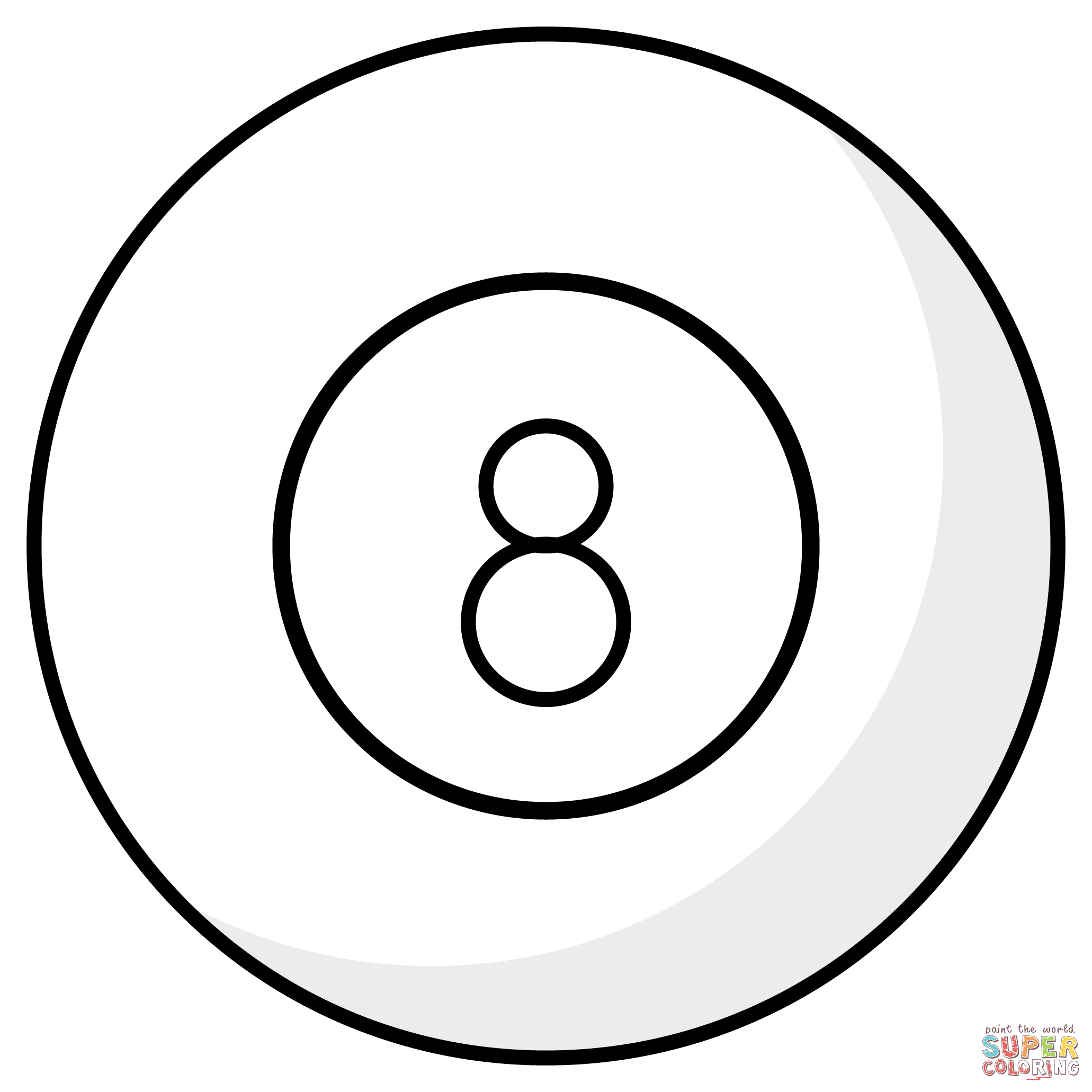 Pool ball emoji coloring page free printable coloring pages