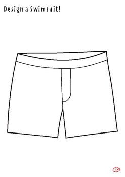 Swimsuit coloring activity by silly billy kids tpt
