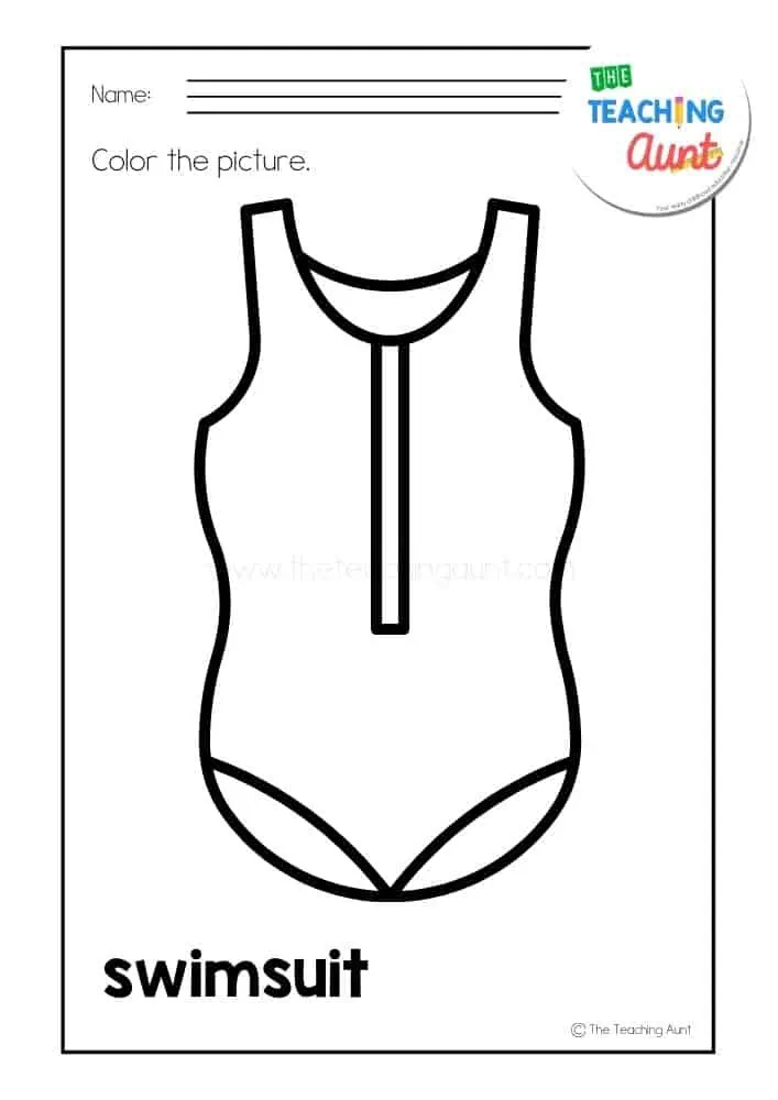 Clothing coloring pages