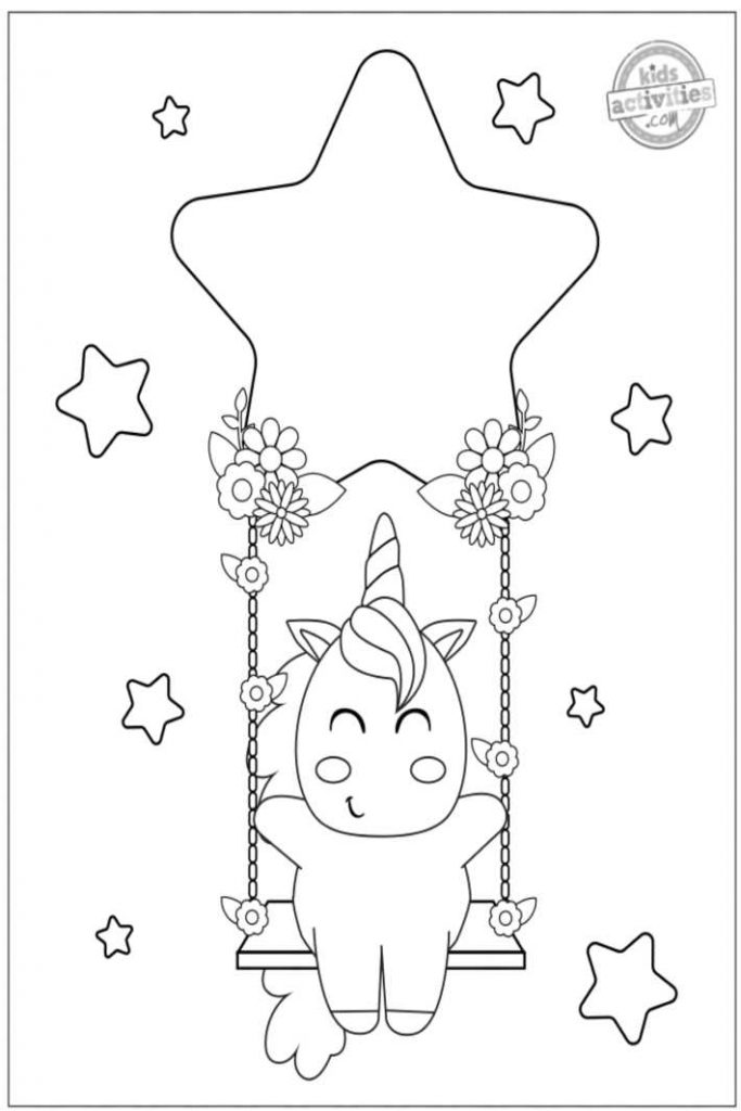 Free magical cute unicorn coloring pages kids activities blog