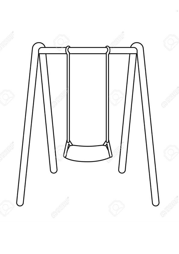 Coloring pages swing set coloring page printable