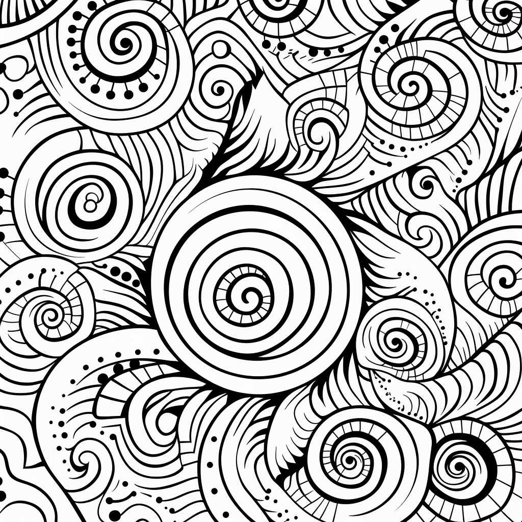 Spiral coloring page