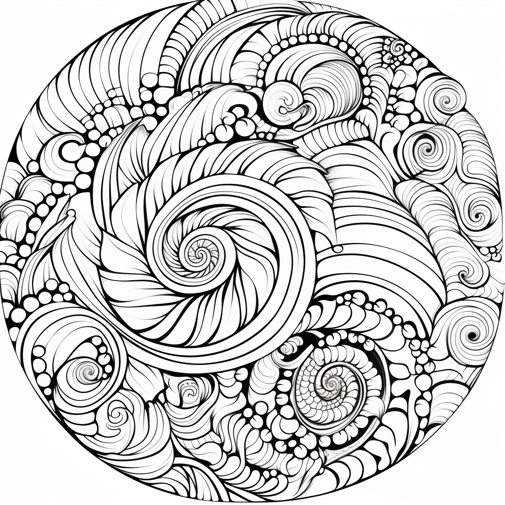 Spiral coloring page