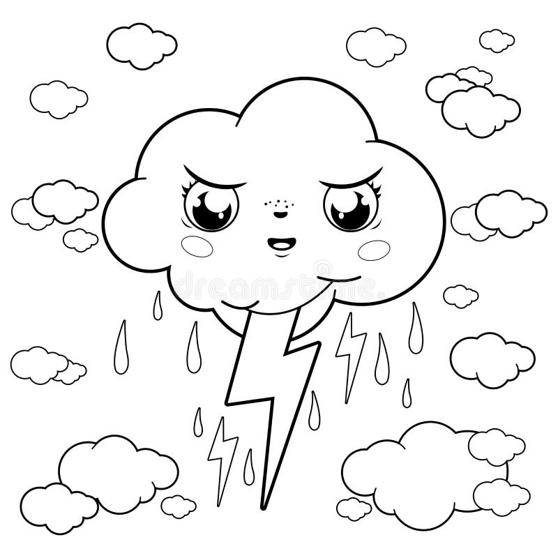 Storm coloring page stock illustrations â storm coloring page stock illustrations vectors clipart