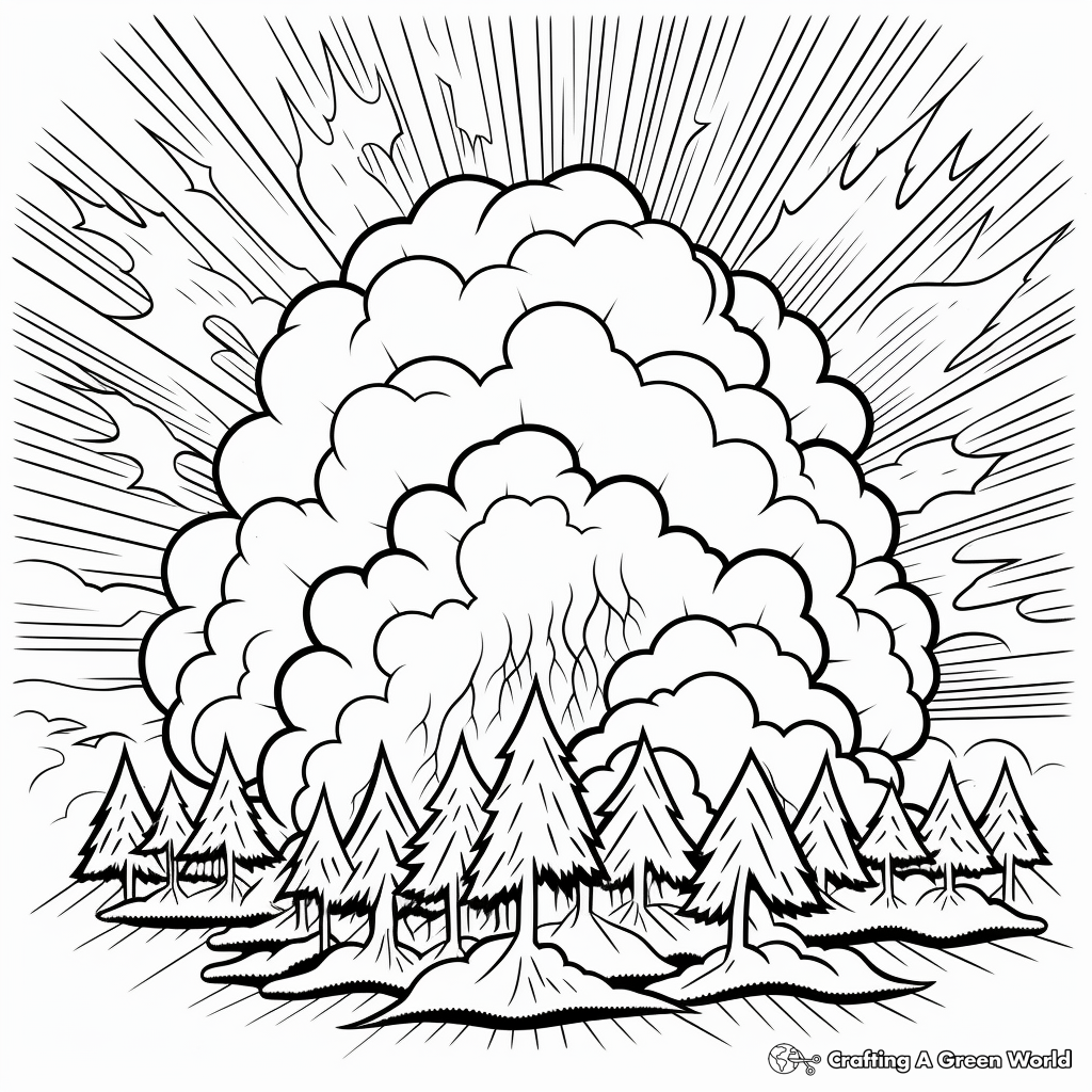 Thunderstorm coloring pages