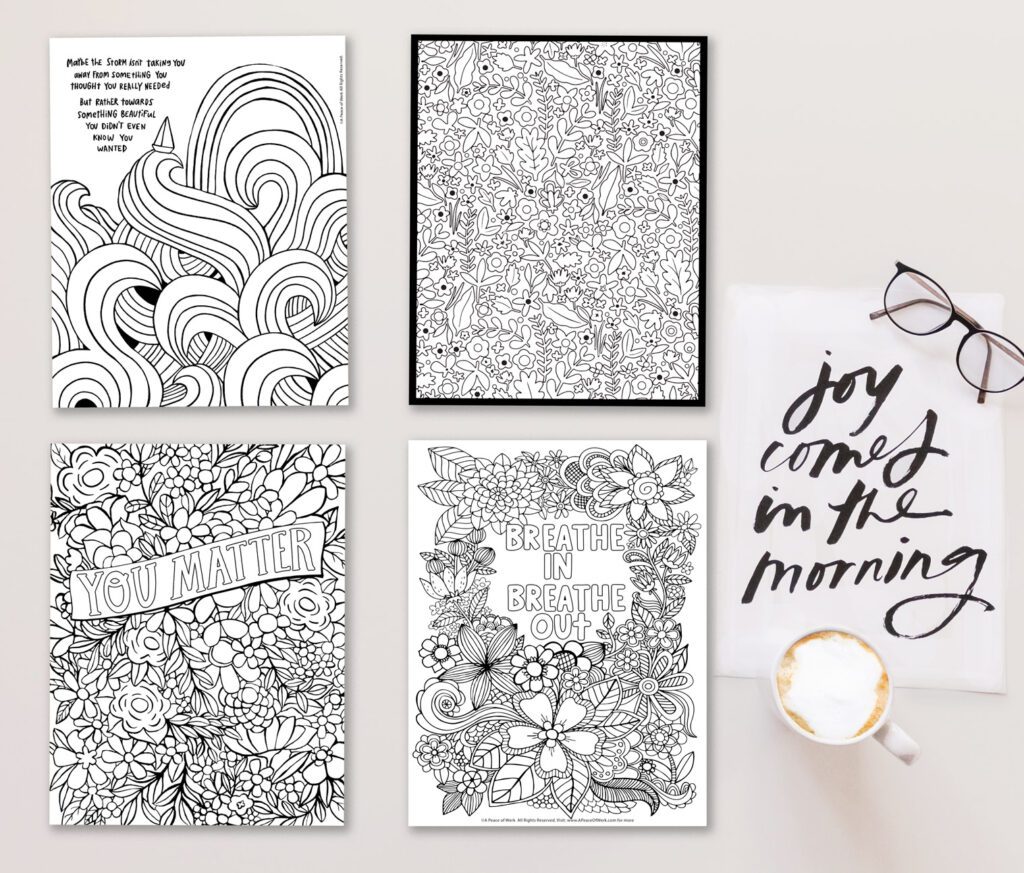 Free coloring pages to encourage you