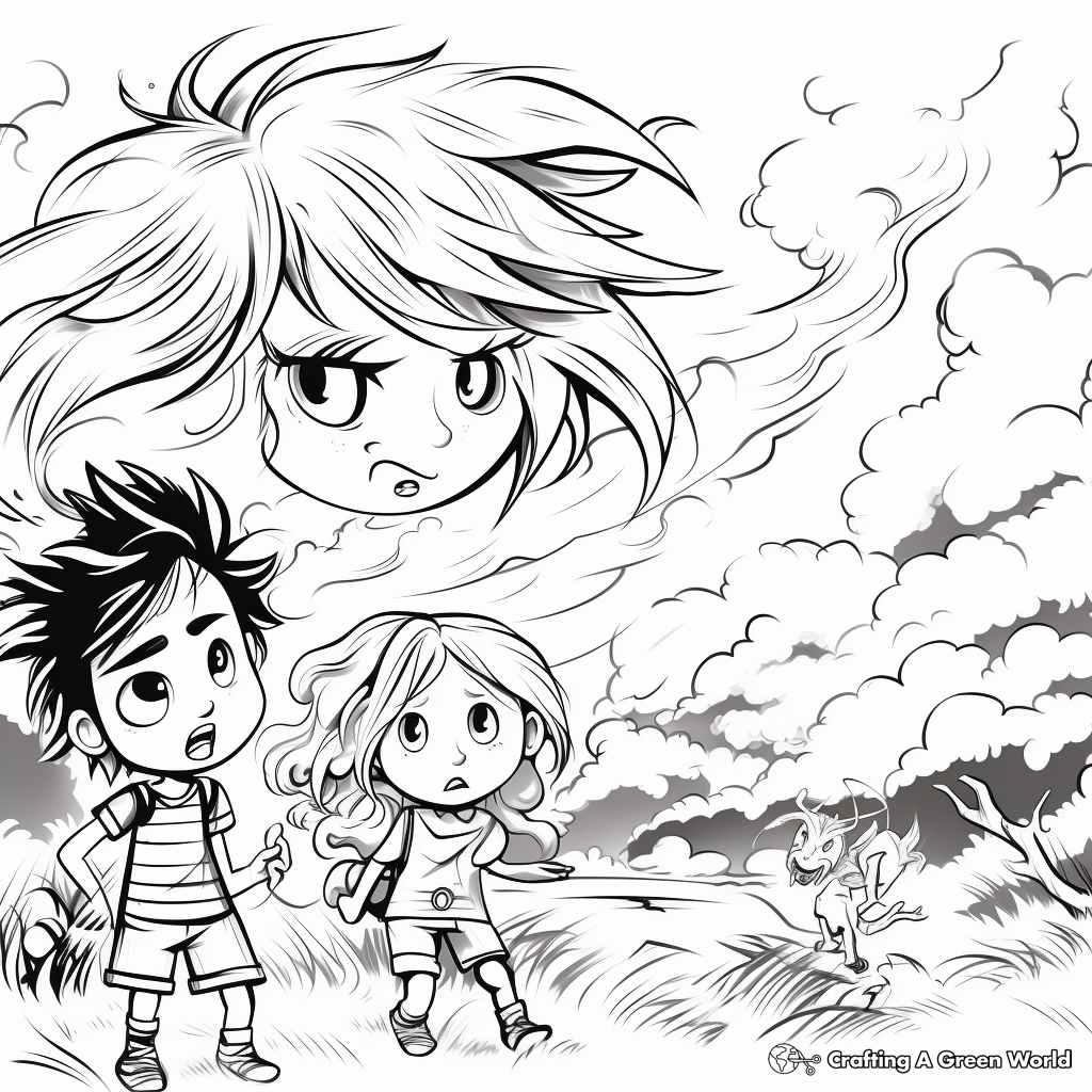 Tornado coloring pages