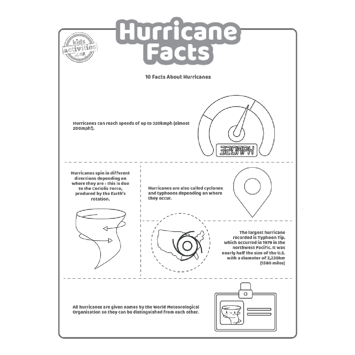 Fun hurricane facts for kids to print and learn kids activities blog