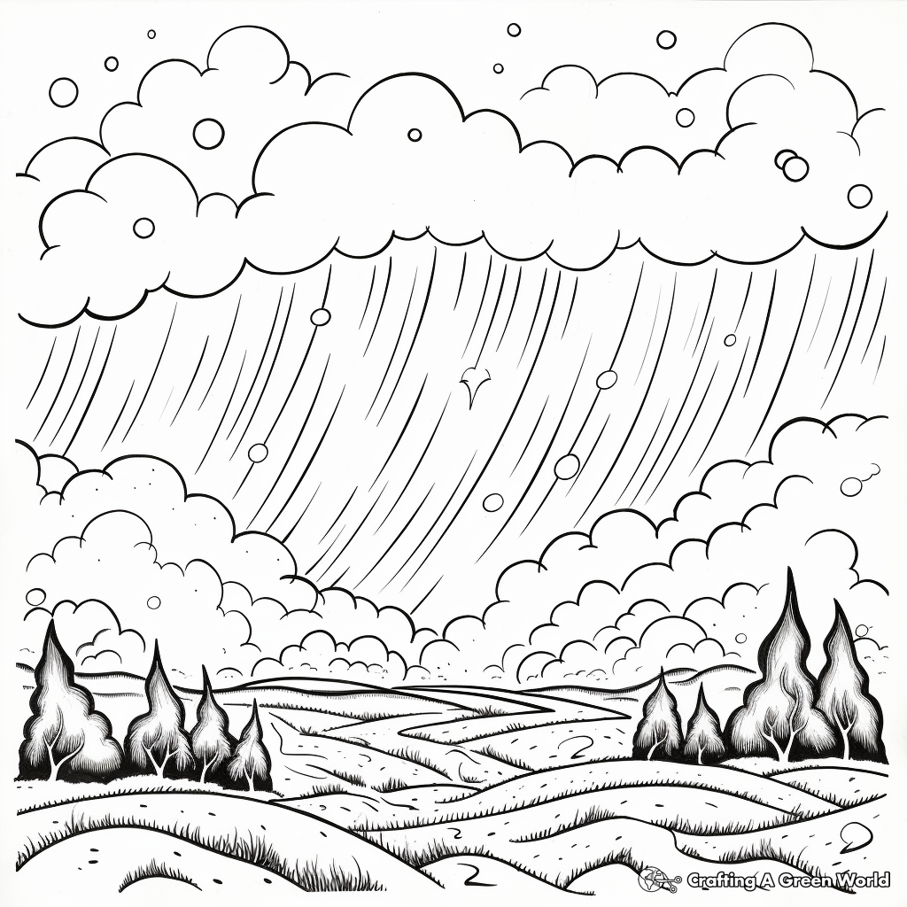 Thunderstorm coloring pages