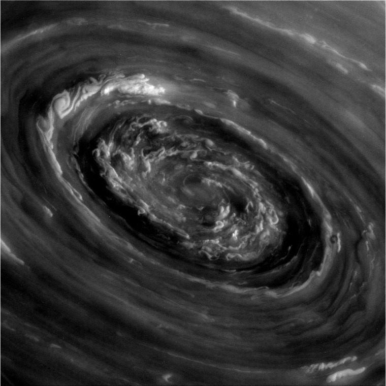 Stunning nasa photos capture massive swirling saturn vortex