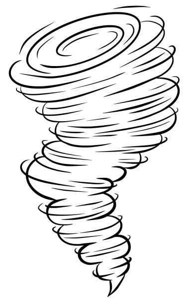 Drawing of a cyclones illustrations royalty