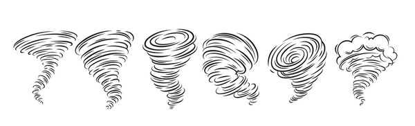 Drawing tornado royalty