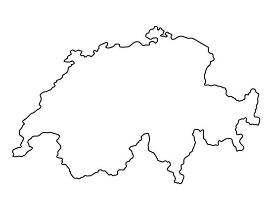 Printable switzerland template family tree book switzerland map outline