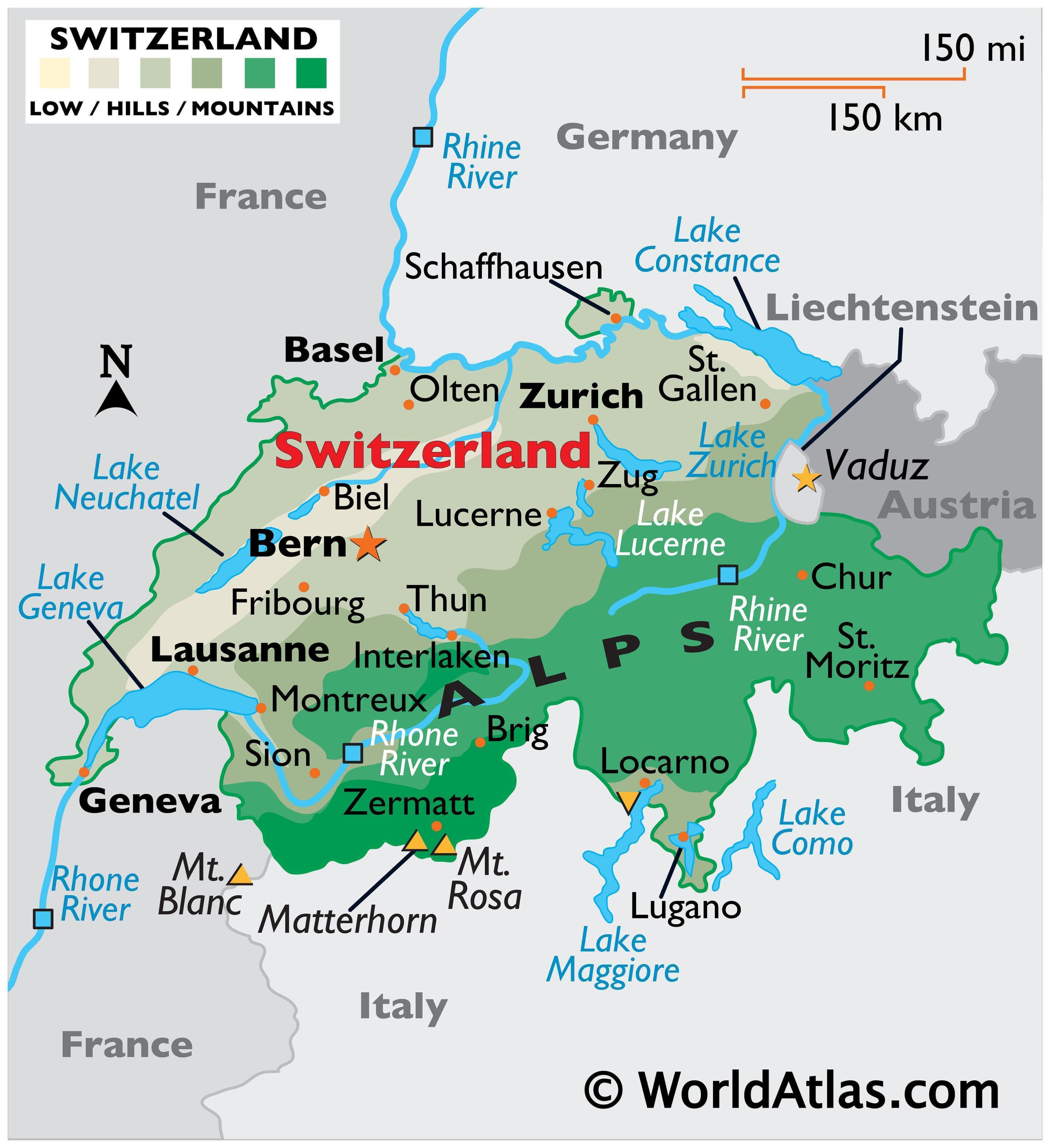 Switzerland maps facts