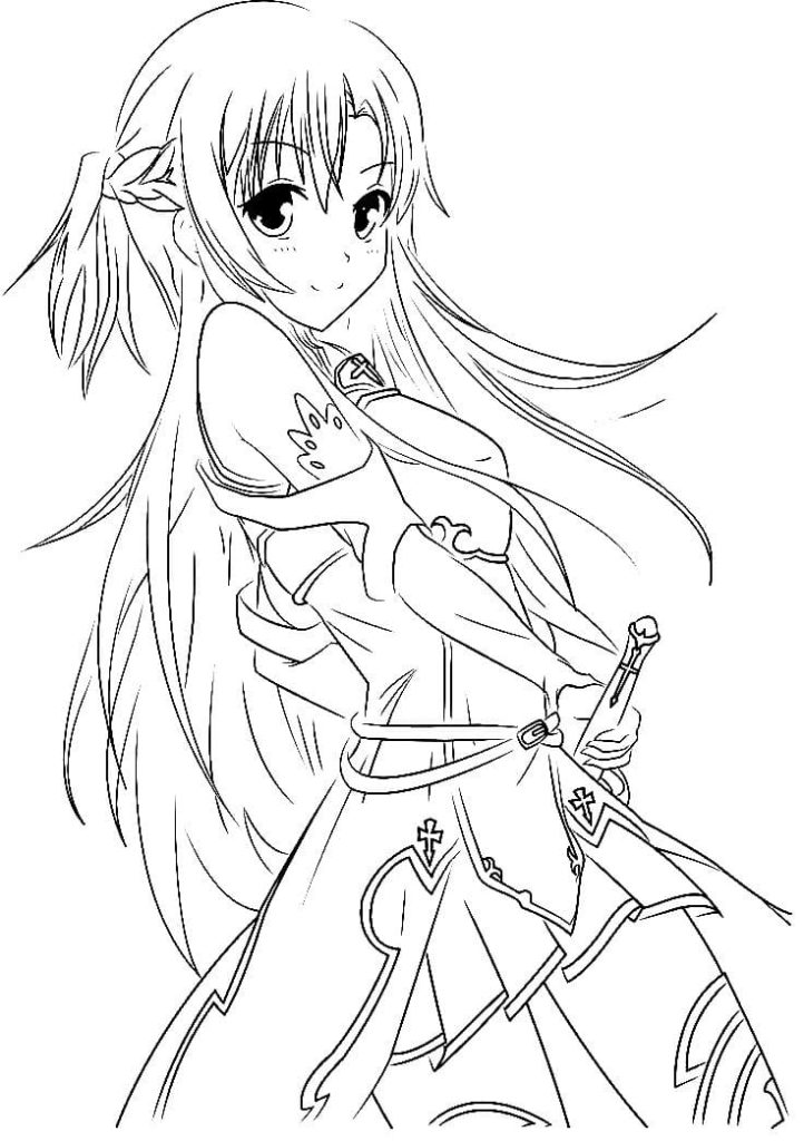 Sword art online coloring