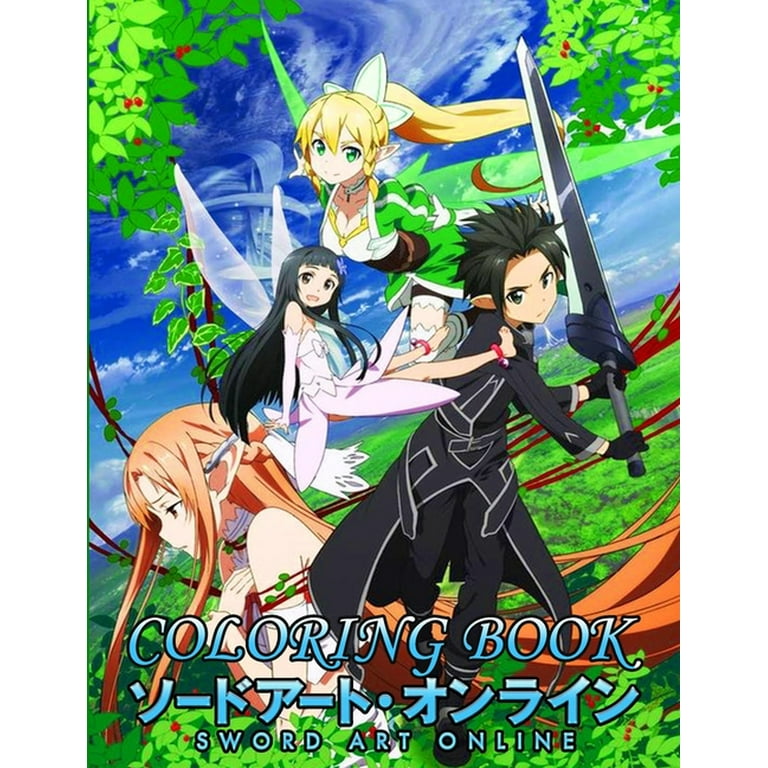 Sword art online coloring book for adults and for kids high quality illustrations the best high