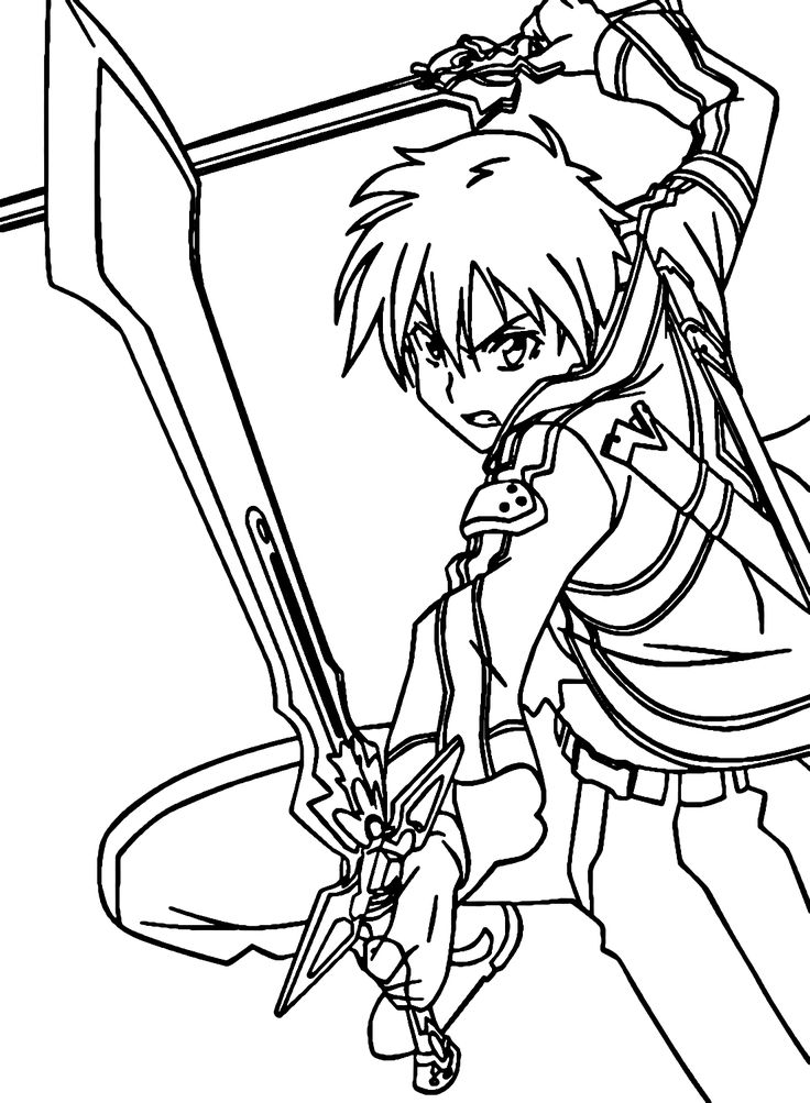 Kirito coloring pages