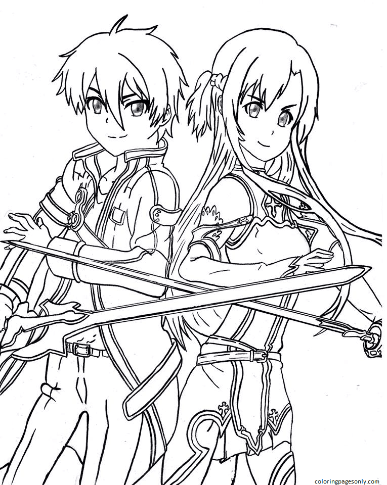Kirito coloring pages