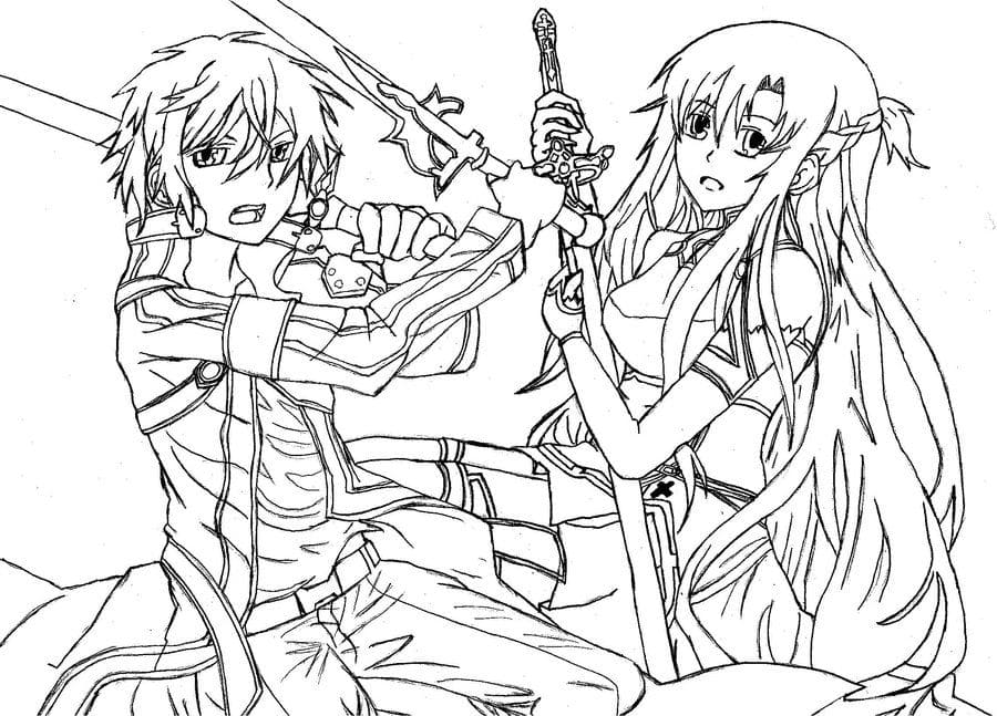 Sword art online coloring