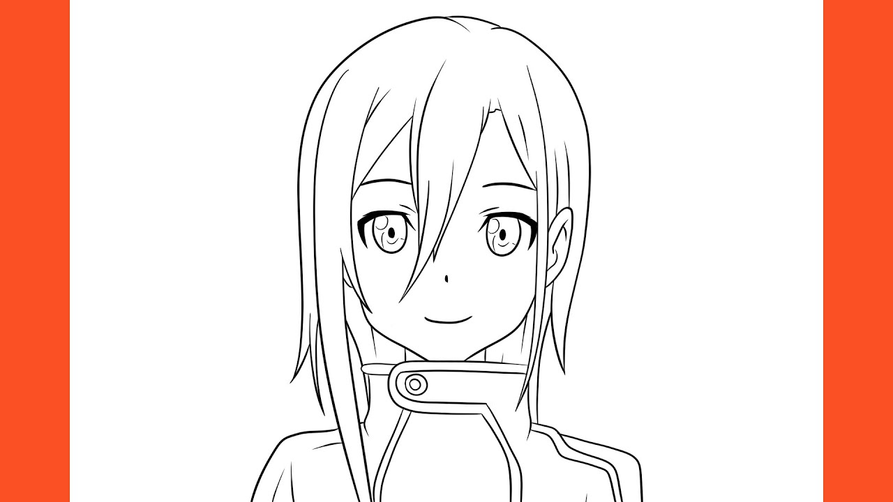 How to draw kirito girl form sword art online