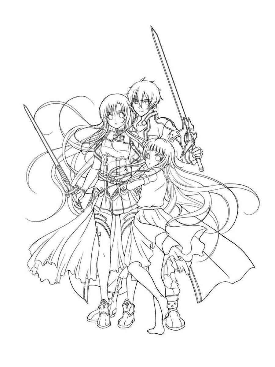 Sword art online coloring pages