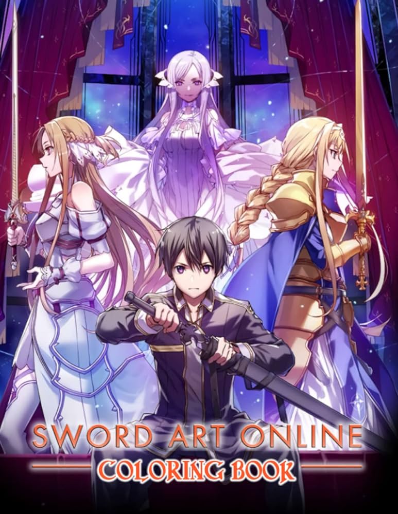 Sword art online coloring book great coloring pages for kids teens adults and any fan of sword art online amazing drawings of characters creatures and others tamesha fierro books