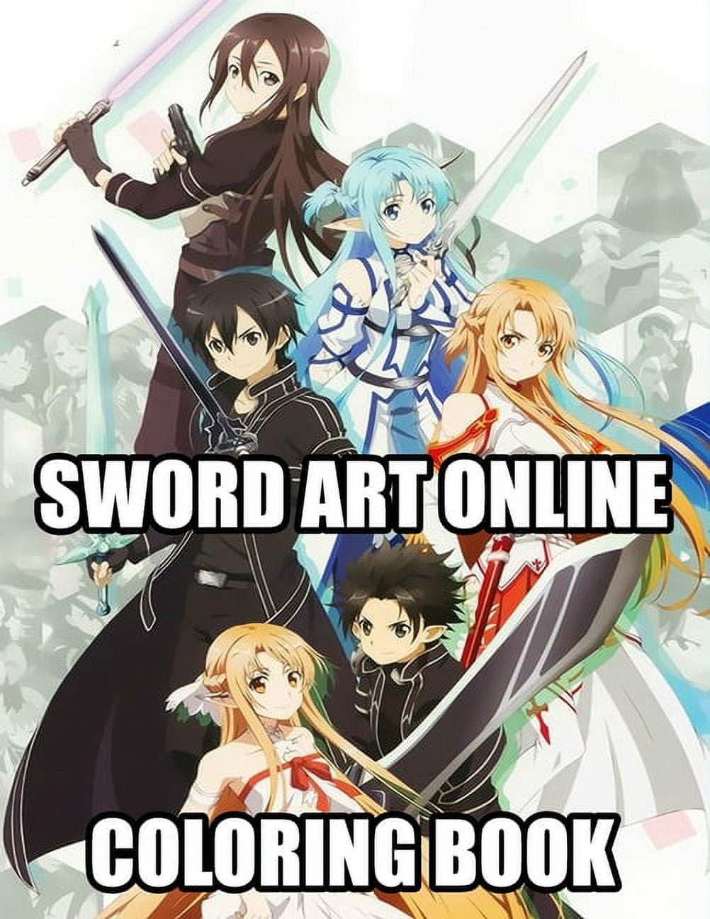 Sword art online coloring book great anime coloring books for kids and adults high resolution line art images to have fun and relax x pages paperback