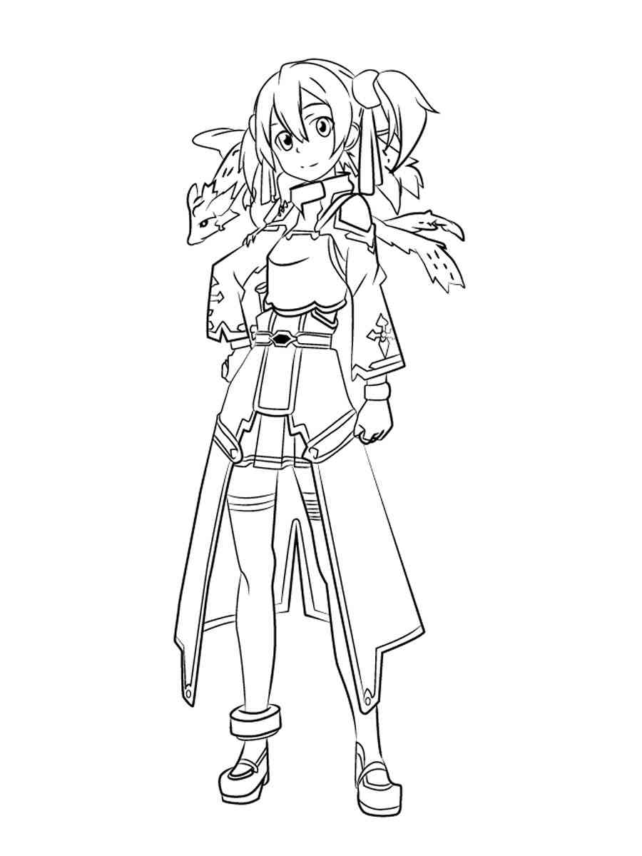 Sword art online coloring pages