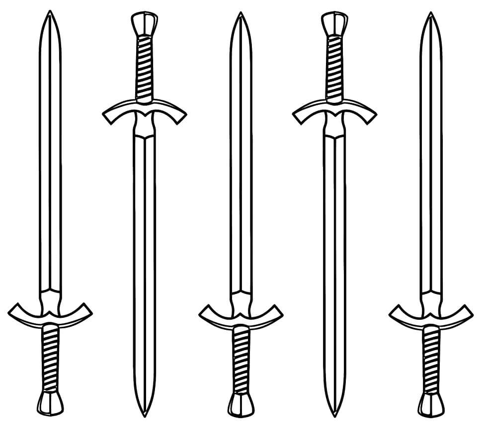 Sword coloring pages