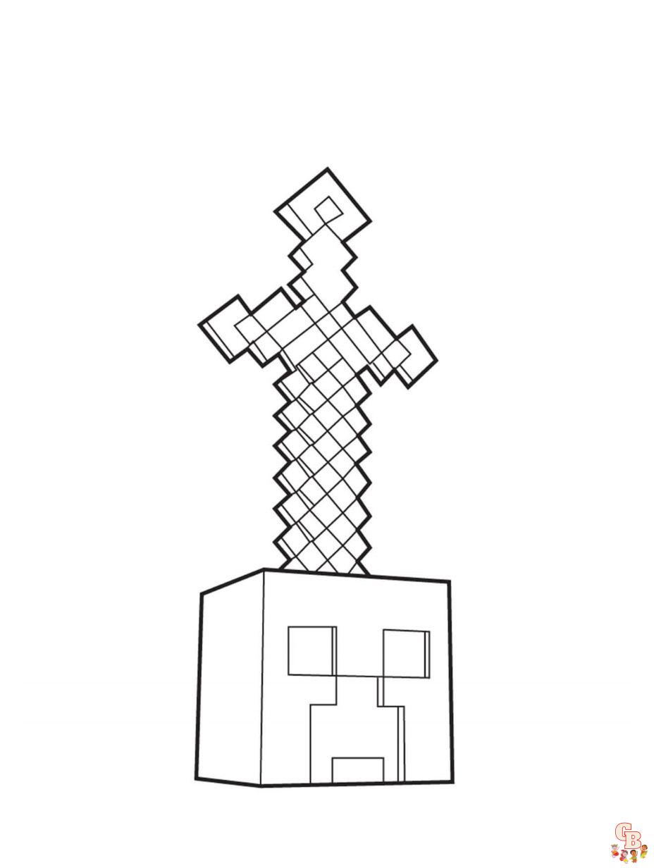 Minecraft coloring pages free printable for kids and adults
