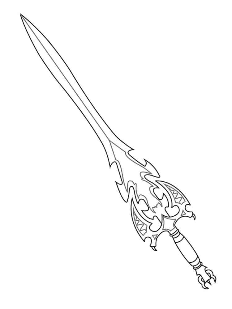 Sword coloring pages