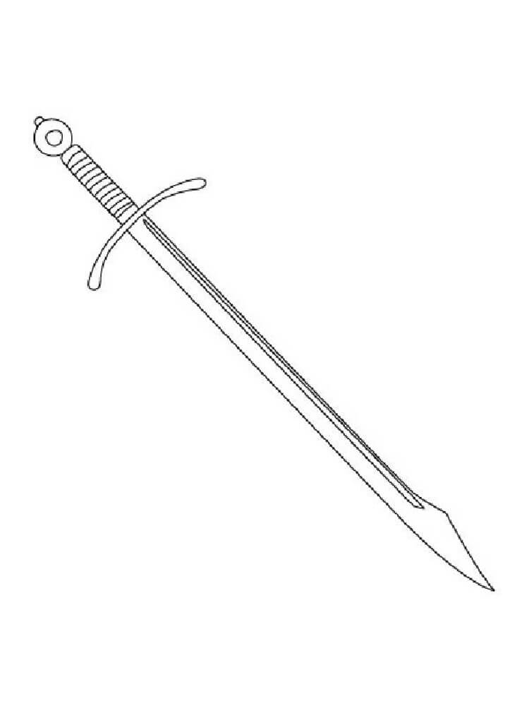 Long sword coloring page