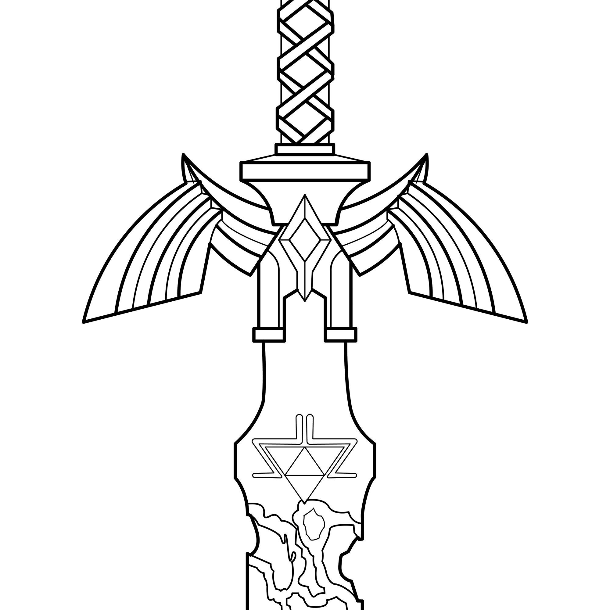 Link master sword decayed tears of the kingdom blueprint cosplay pattern pdf
