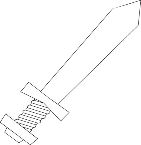 Sword coloring page free printable coloring pages