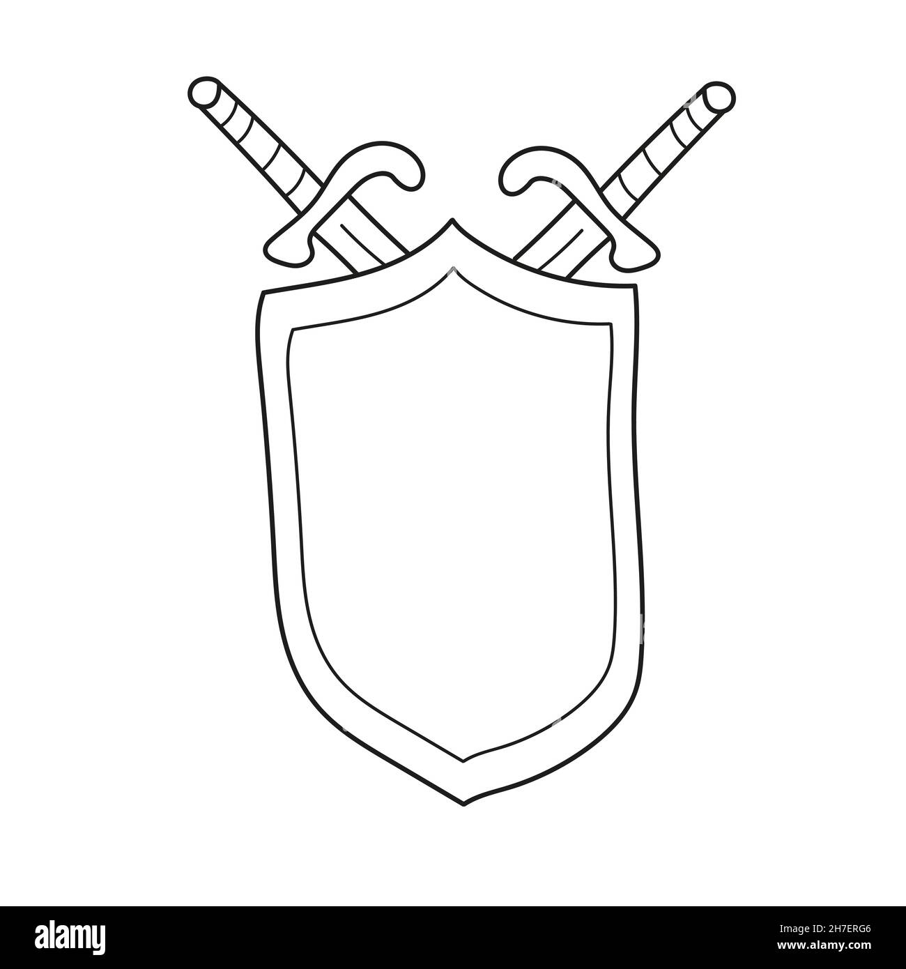 Knight sword cartoon coloring page hi