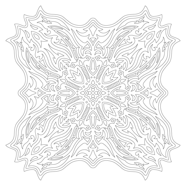 Premium vector isolated beautiful monochrome oriental linear vector pattern for coloring book page with asian swords