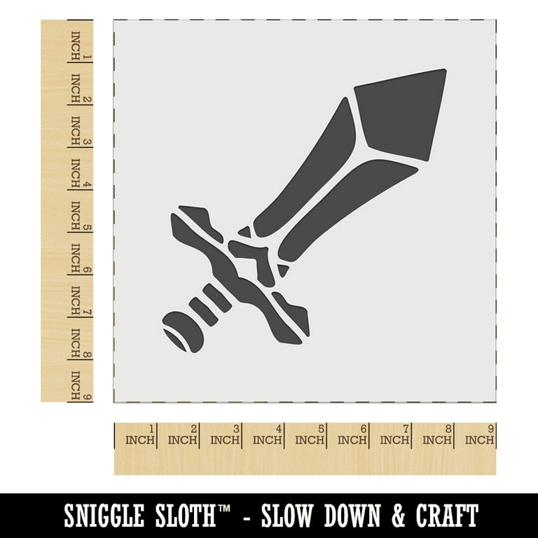 Sword blade fighter fantasy weapon diy cookie wall craft stencil